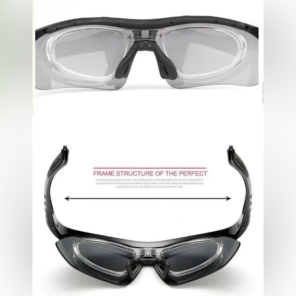 Outdoor Sports Riding Sunglasses. 5 Changeable Lens Variations. Comfy Nose-pads - Picture 10 of 12